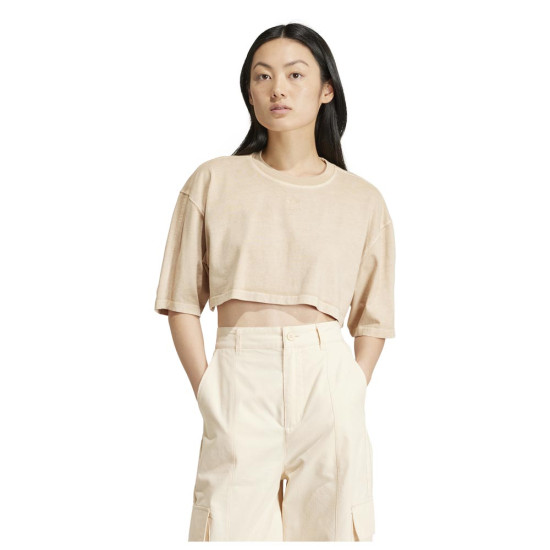 Adidas Γυναικεία κοντομάνικη μπλούζα Essentials+ Crop Tee